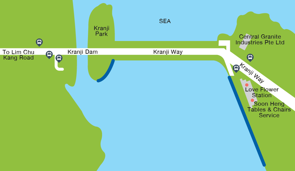 Kranji Reservoir Fishing Map
